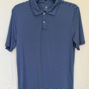 Boys Striped Blue Polo Shirt size 18/20